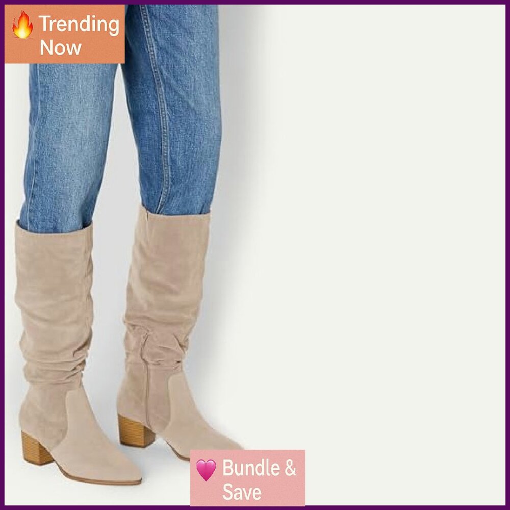 Women's Tall Block Heel Boots with Memory Foam In… - image 3